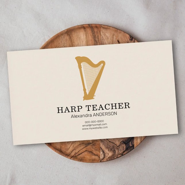 Harp Teacher Visitenkarte (Harp Teacher Business Card)