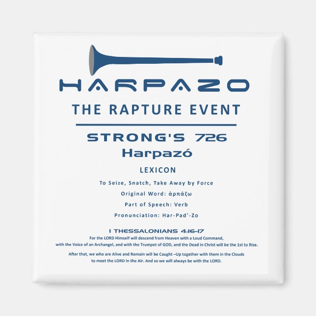 Harpazo Rapture Event Magnet (Vorne)