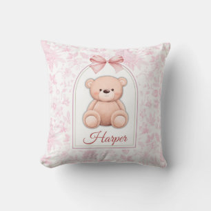 Harper Benutzerdefiniertes rosa Teddy-Bär-Kinder Kissen