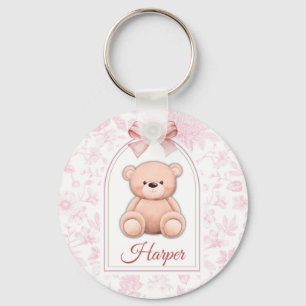 Harper   Benutzerdefiniertes rosa Teddy-Bär-Kinder Schlüsselanhänger