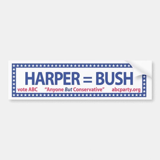 Harper- = Bush-Autoaufkleber Autoaufkleber (Vorne)