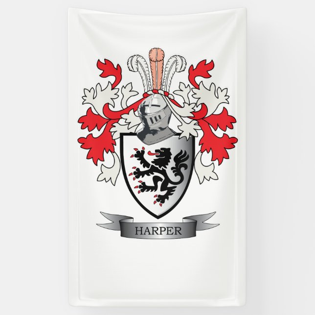 Harper-Familienwappen-Wappen Banner (Vertikal)
