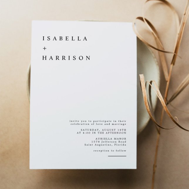 Harper - Moderne Minimalistische Serif Wedding Einladung (Von Creator hochgeladen)