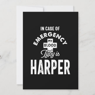 Harper Personalisiert Name Birthday Gift Einladung