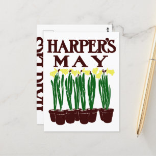 Harper's 1899 Edward Penfield Daffodils Postkarte