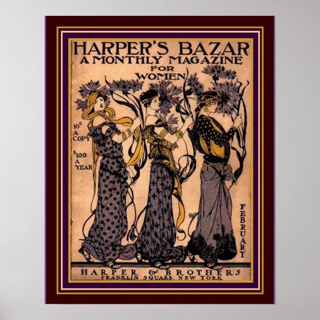 Harper's Bazar Art Déco Couverture 16 x 20 (Devant)