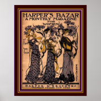 Harpers Bazar Art Deco Cover 16 x 20