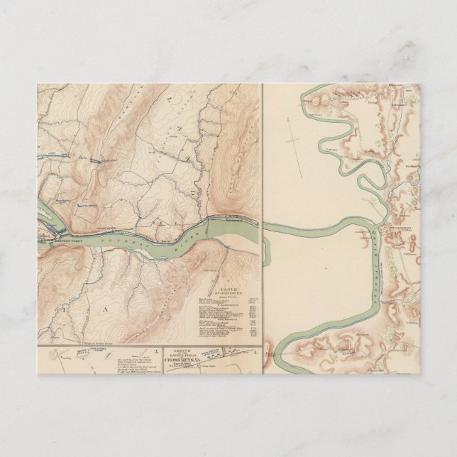 Harper's Ferry, Hagerstown, Funkstown Postkarte (Vorderseite)