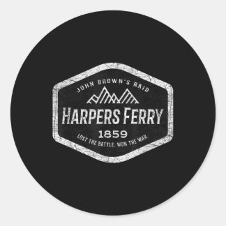 Harpers Ferry_ John Browns Zivil War Abolitionist Runder Aufkleber