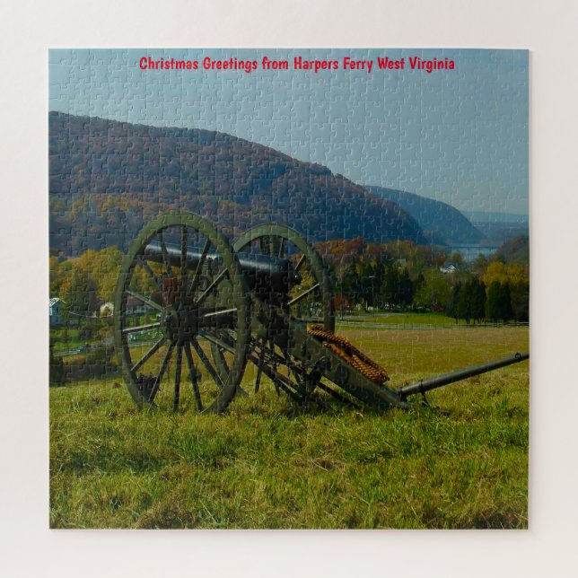 Harpers Ferry Old Cannon. West Virginia. Jigsaw Pu (Vertikal)