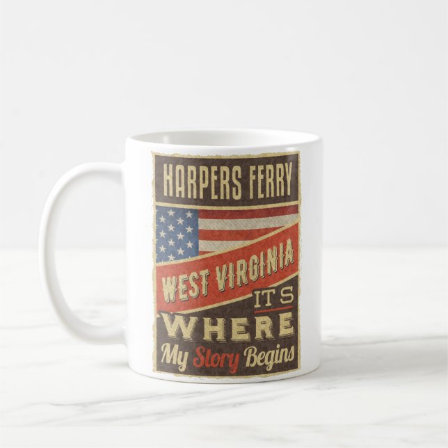 Harpers Ferry West Virginia Kaffeetasse (Links)