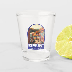 Harpers Ferry West Virginia Reiseplan Vintag Schnapsglas