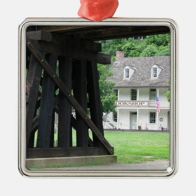 Harpers Ferry WV Librairie & Railroad Ornement (Devant)