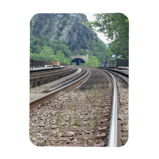 Harpers Ferry WV Railroad Trails Magnet (Vertical)