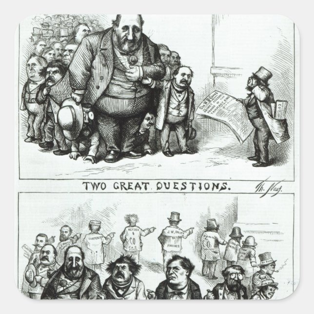 Harper's Weekly' Quadratischer Aufkleber (Vorderseite)