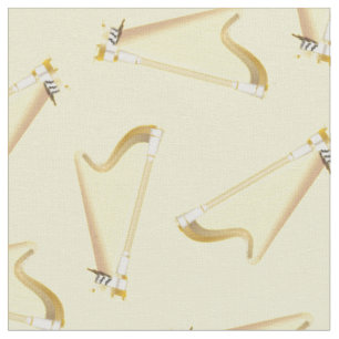Harps Music Musician Room-Dekoration Gelb Stoff