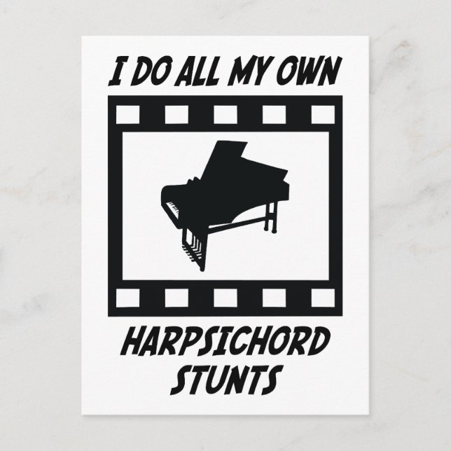 Harpsichord Stunts Postkarte (Vorderseite)