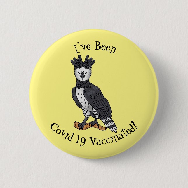 Harpy-Adler-Cartoon Button (Vorderseite)