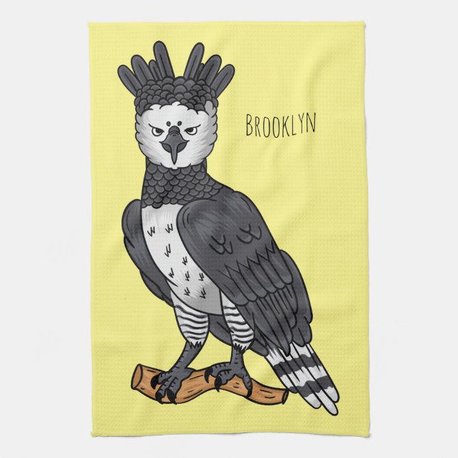Harpy-Adler-Cartoon Geschirrtuch (Vertikal)