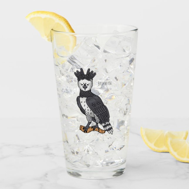 Harpy-Adler-Cartoon Glas (Vorderseite Ice)