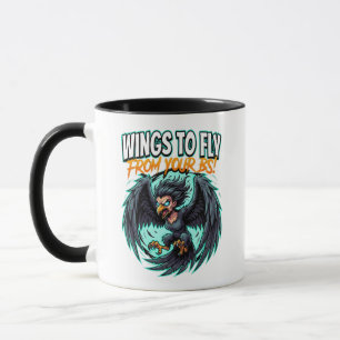 Harpy-Flügel zum Fliegen Lustige mythische Kreatur Tasse