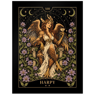 Harpy, Sternenlicht-Tarot-Kunst Postkarte