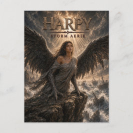 Harpy Sturm Aerie Dark Cinema Postkarte