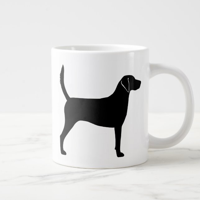 Harrier Dog Breed Silhouetten Jumbo-Tasse (Rechts)