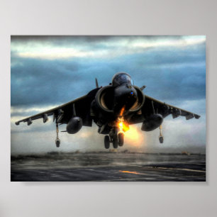 Harrier-Flugzeug Poster