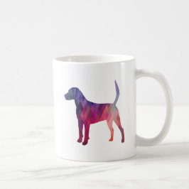 Harrier Hound Dog Geometric Pattern Silhouette Kaffeetasse