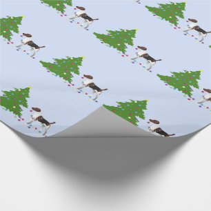 Harrier oder Beagle Silhouette Weihnachtsdesign Geschenkpapier