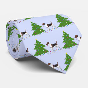 Harrier oder Beagle Silhouette Weihnachtsdesign Krawatte