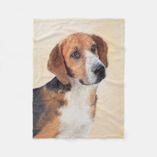 Harrier Painting - Niedliche Original Dog Art Fleecedecke