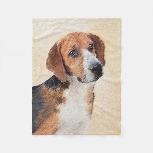 Harrier Painting - Niedliche Original Dog Art Fleecedecke (Vorderseite)