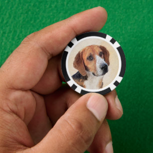 Harrier Painting - Niedliche Original Dog Art Pokerchips