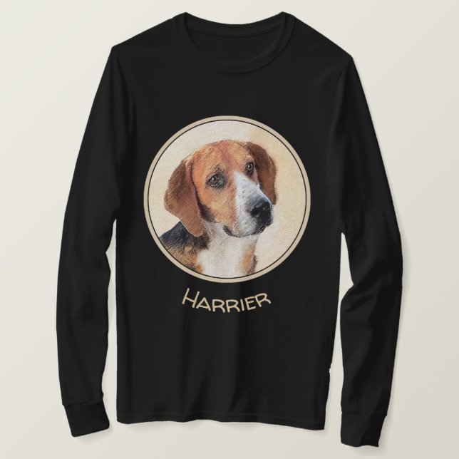 Harrier Painting - Niedliche Original Dog Art T-Shirt (Design vorne)
