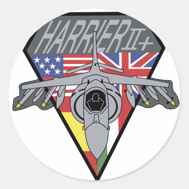 HARRIER Patch Runder Aufkleber (Vorderseite)