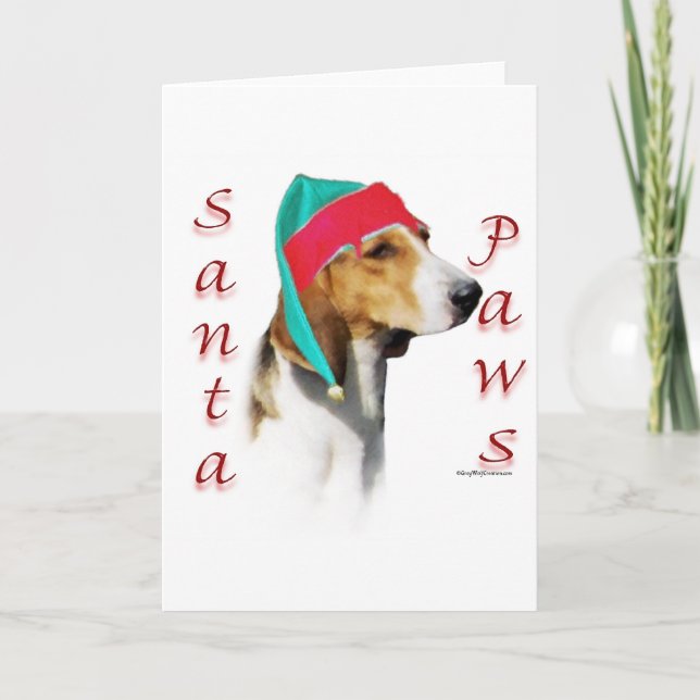 Harrier Santa Paws Feiertagskarte (Vorderseite)