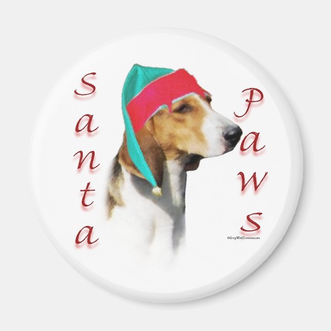 Harrier Santa Paws Magnet (Vorne)