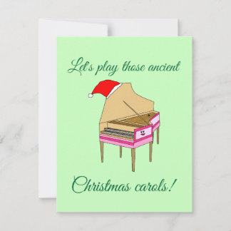 Harriet Harpsichord Christmas Carols Feiertagskarte