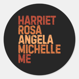 Harriet Rosa Angela Michelle M Runder Aufkleber