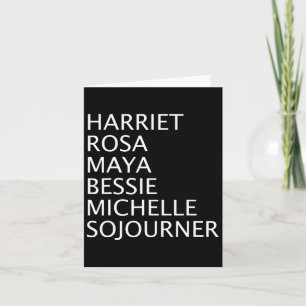 Harriet Rosa Maya Bessie Michelle Sojourner Schwar Karte