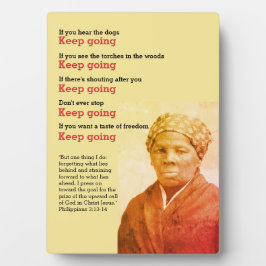 HARRIET TUBMAN Behalte, Zitat zu machen Fotoplatte