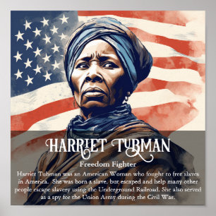 Harriet Tubman Black History Monte Unterricht Poster