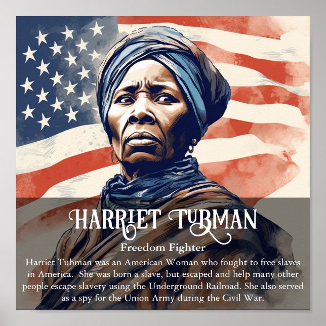 Harriet Tubman Black History Monte Unterricht Poster (Vorne)