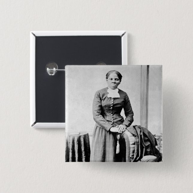 Harriet Tubman Conductor Untergrund Railroad Button (Vorne & Hinten)