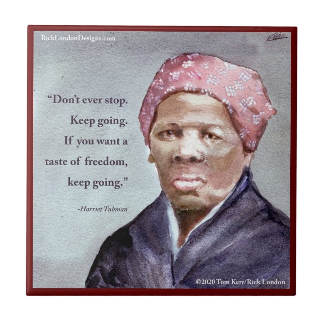 Harriet Tubman & Quote Fliese (Vorderseite)