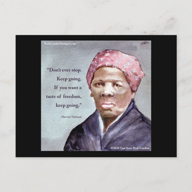 Harriet Tubman & Quote Postkarte (Vorderseite)