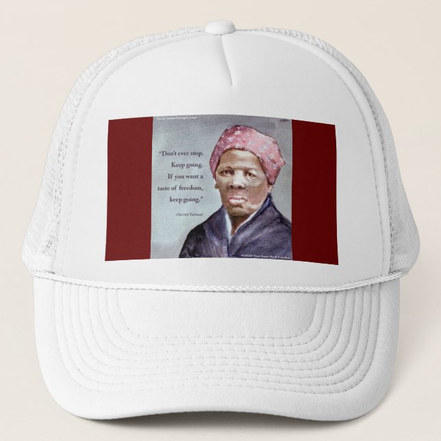 Harriet Tubman & Quote Truckerkappe (Vorderseite)