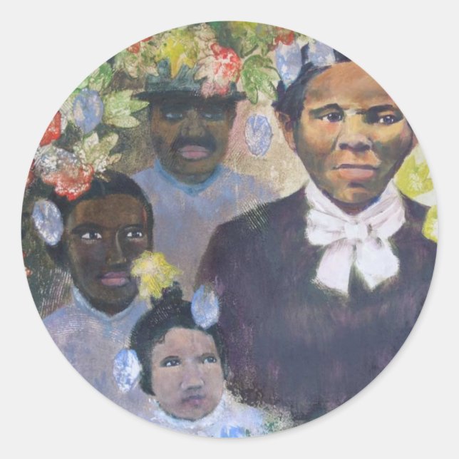 Harriet Tubman Runder Aufkleber (Vorderseite)